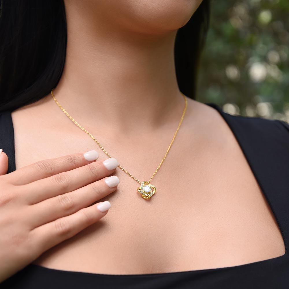 Regalo Para Mujer Collar El Amor De Mi Vida Novia Esposa Idea Romántica Aniversarios San Valentin Navidad Cumpleaños Día de las Madres NUDO de Oro 14K o 18K