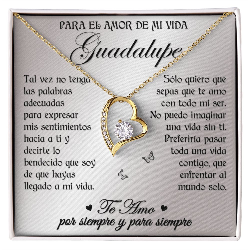 Regalo Collar Para El Amor De Mi Vida FLN Novia Esposa Mujer Idea Por Navidad Cumpleaños Aniversarios San Valentin 14K o 18K Oro
