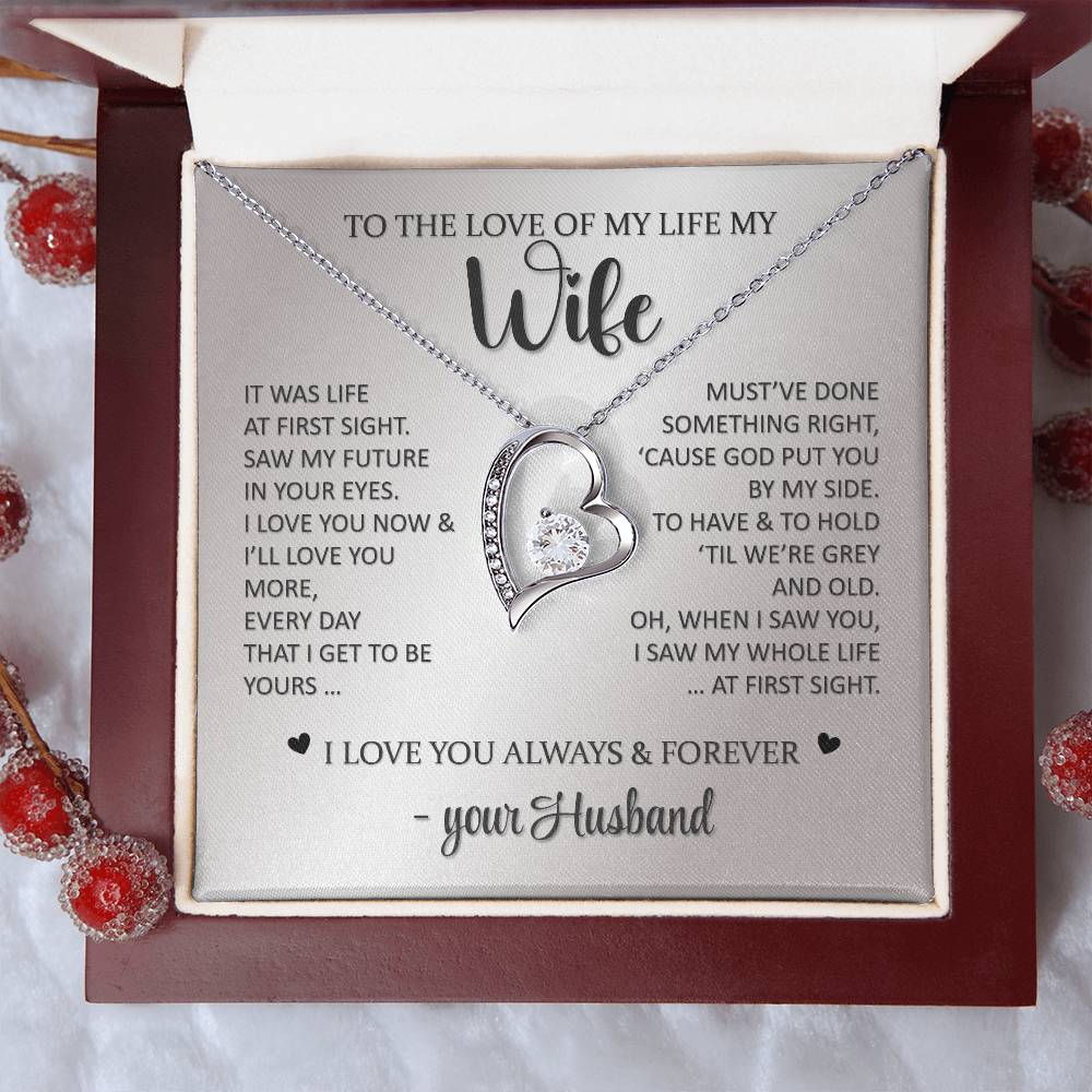 Gift To My Wife-Life At First Sight- Forever Love Necklace