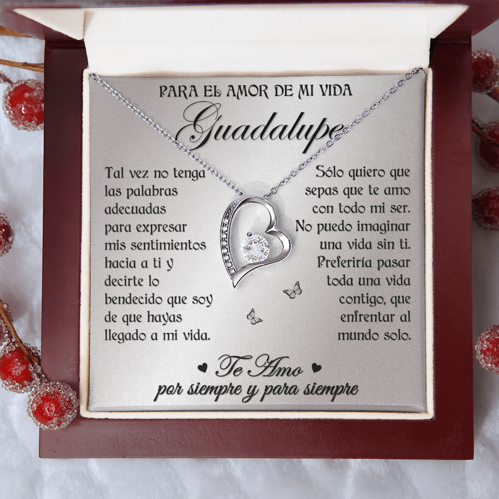 Regalo Collar Para El Amor De Mi Vida FLN Novia Esposa Mujer Idea Por Navidad Cumpleaños Aniversarios San Valentin 14K o 18K Oro
