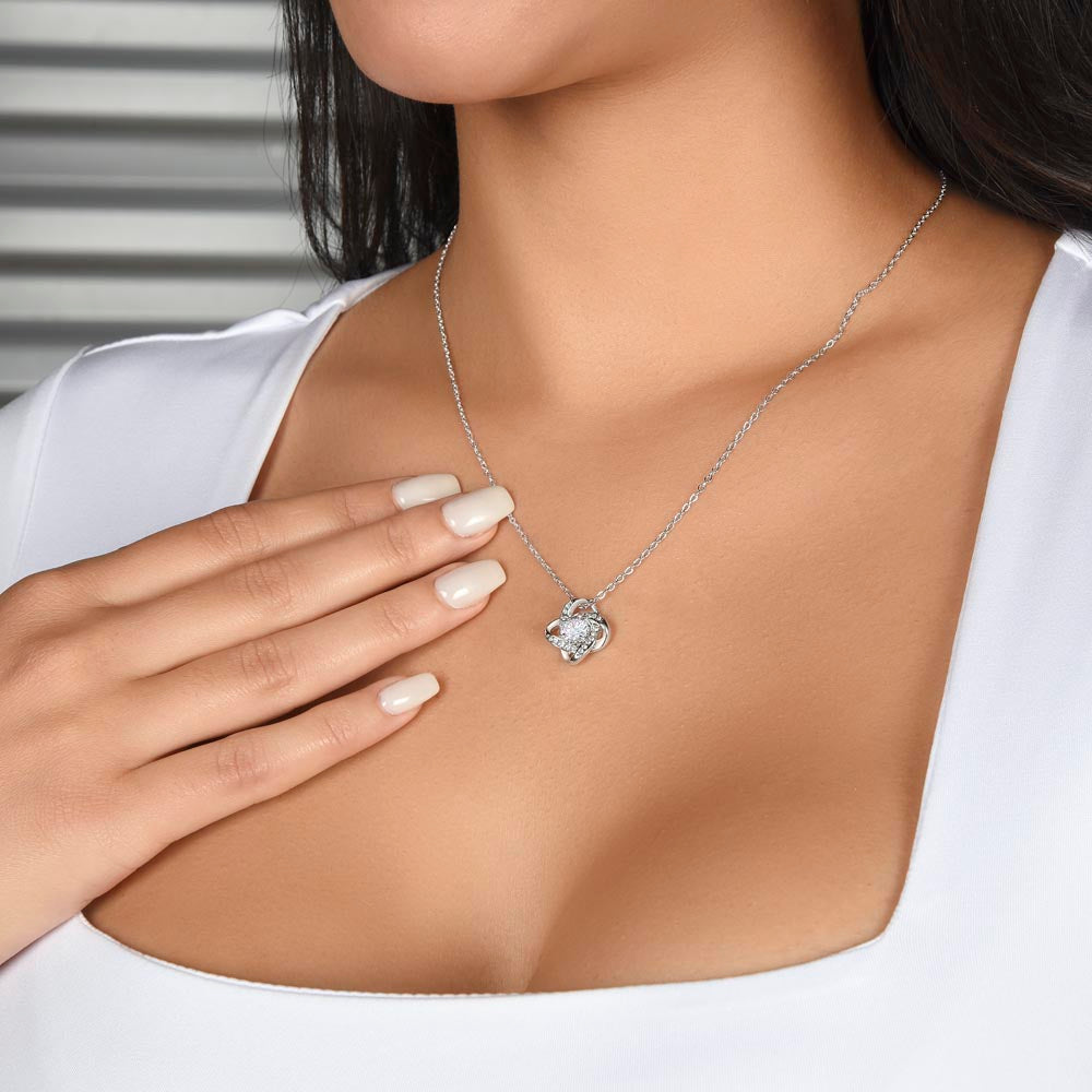 Regalo Para Mujer Collar El Amor De Mi Vida Novia Esposa Idea Romántica Aniversarios San Valentin Navidad Cumpleaños Día de las Madres NUDO de Oro 14K o 18K