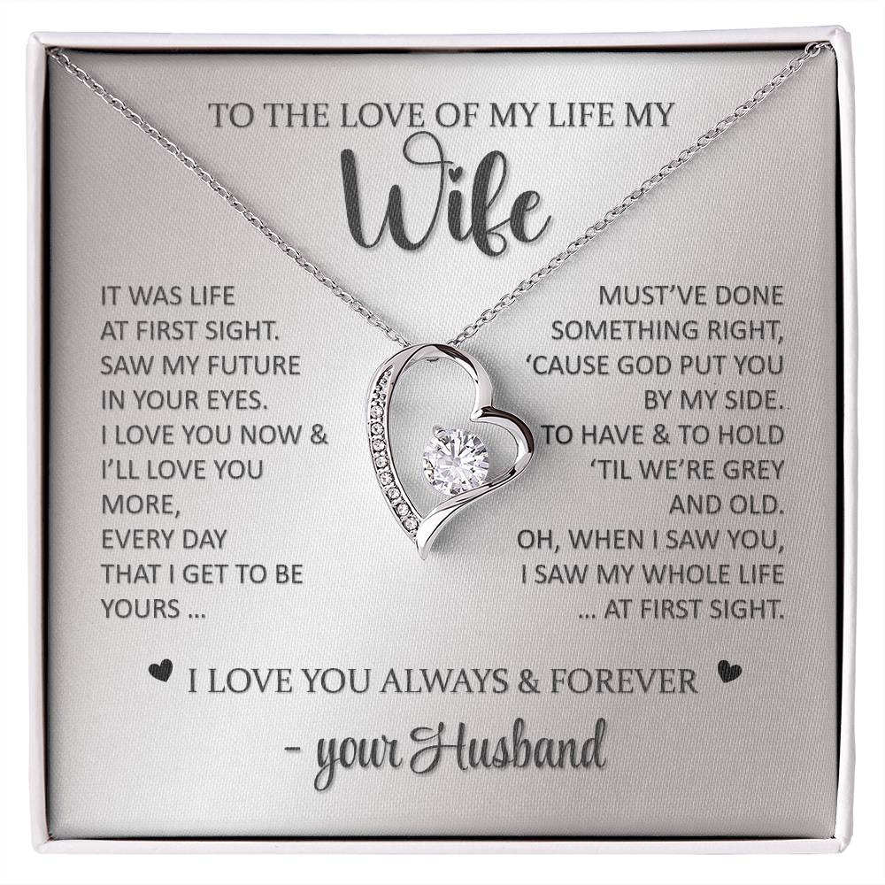 Gift To My Wife-Life At First Sight- Forever Love Necklace