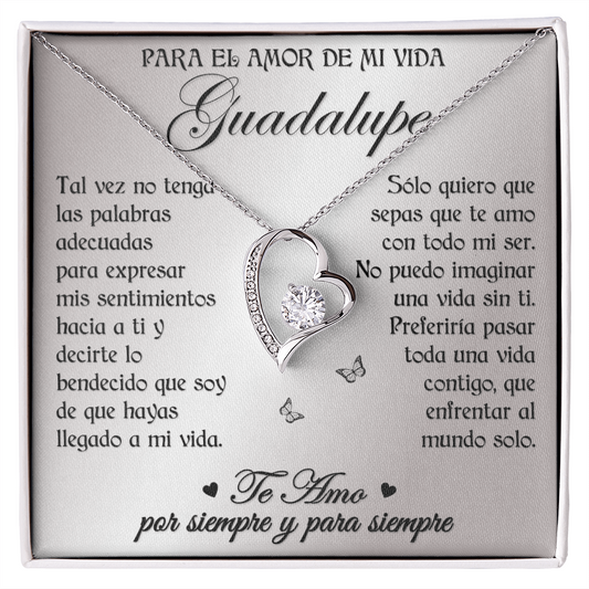 Regalo Collar Para El Amor De Mi Vida FLN Novia Esposa Mujer Idea Por Navidad Cumpleaños Aniversarios San Valentin 14K o 18K Oro