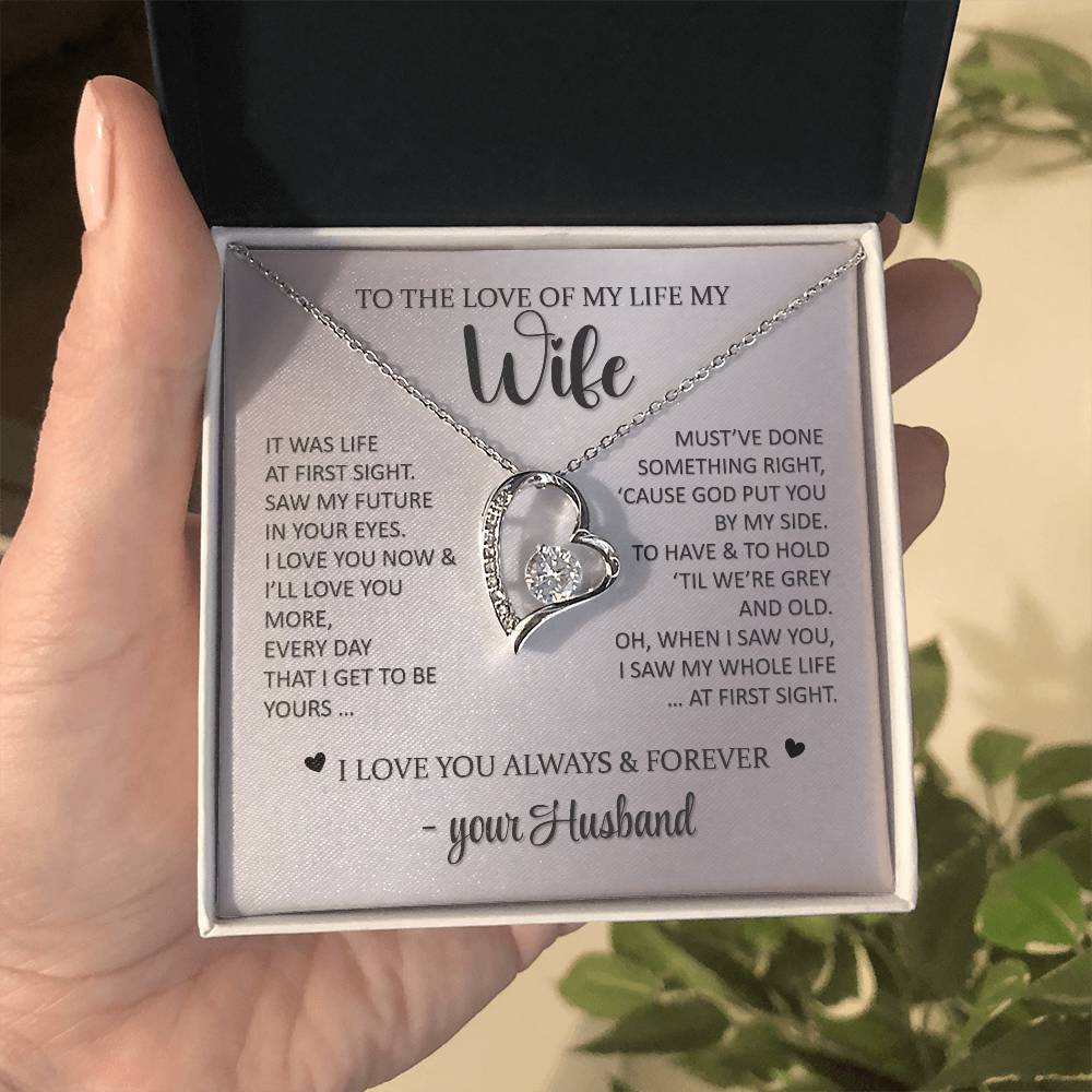 Gift To My Wife-Life At First Sight- Forever Love Necklace