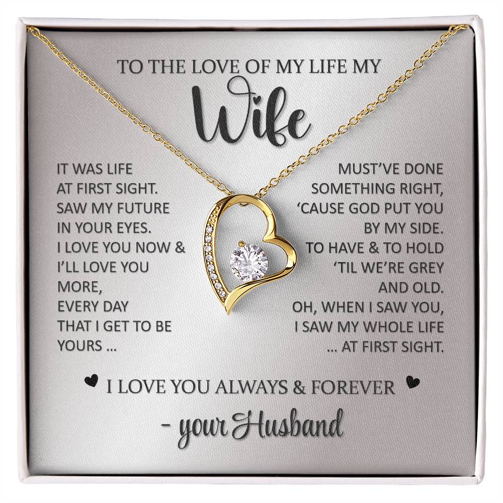 Gift To My Wife-Life At First Sight- Forever Love Necklace