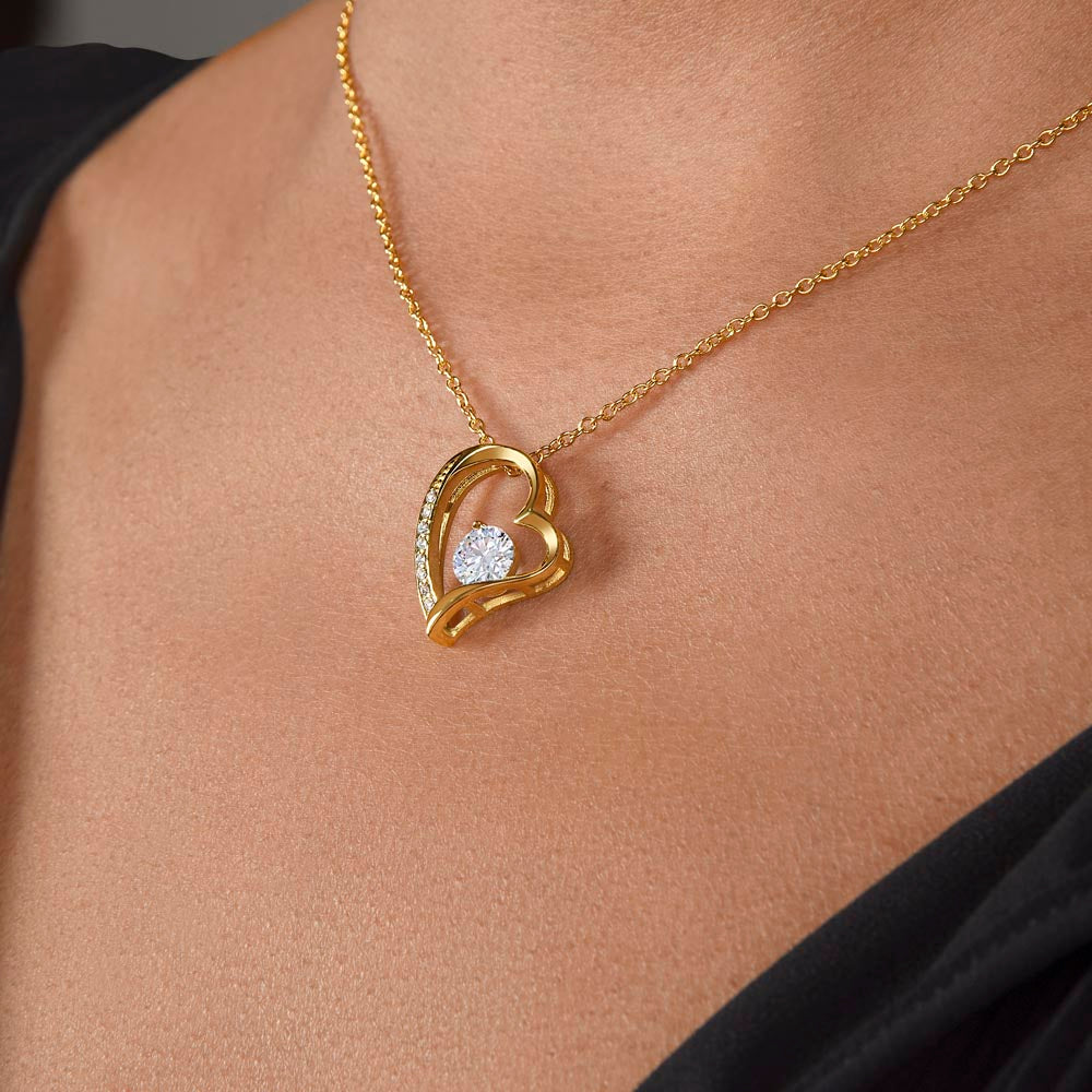 Regalo Personalizado Collar Corazón FLN Para Mujer El Amor De Mi Vida Navidad Aniversarios San Valentin Cumpleaños 14K Oro Blanco o 18K Oro Amarillo